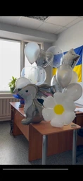 Фольгована кулька Star велика фігура Ромашка рожева 72х72см 9375