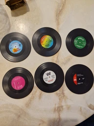 Подставки под кружки и бокалы в виде грампластинок Anex Vinyl Coasters 6 шт фото от покупателей 2