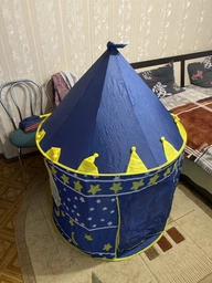 Намет дитячий палатка ігрова для дітей замок для хлопчика великий складний ігровий будиночок для дівчинки для ігор на вулиці та вдома сумка в комплекті DobraMAMA дитячі намети будиночки Синій 66335 фото від покупців 2