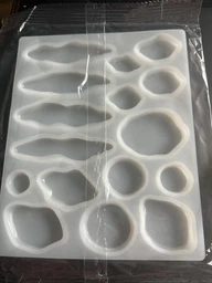 Силиконовая форма для создания заколок LET'S RESIN с зажимами в комплекте (белая)
