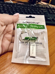 USB Флешка Карта пам'яті MicroDrive Брелок Накопичувач 256Гб Silver фото від покупців 4