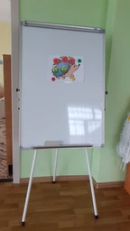 Флипчарт магнитно-маркерный 70 х 100 см. Buromax BM.0011 под маркер на треноге регулируемый по высоте фото от покупателей 8