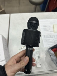Беспроводной микрофон для караоке UTM WS858 с Bluetooth колонкой и изменением голоса Динамический Black (WS858LRT)