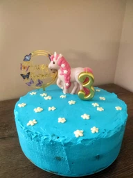 Топпер Для Торта Happy Birthday Круглый С Разноцветными Бабочками | Золото