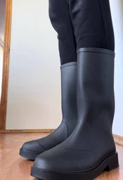 Женские резиновые сапоги высокие Seaster DC28 38 24.5 см Черные (ROZ6501020637) фото от покупателей 2