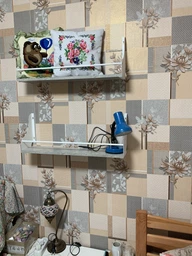 Полиця настінна Ferrum-decor Ізі 260x700x150 метал Білий ДСП Дуб Артизан 16 мм (IZI0055) фото від покупців 1