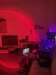 Проекційний світильник Sunset Lamp RGB 16 кольорів з пультом на штативі: USB проектор заходу сонця, атмосферна LED лампа фото от покупателей 3