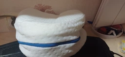 Подушка ортопедична анатомічна для ніг і колін Leg Pillow, гіпоалергенна для сну на боці з ефектом пам’яті і знімним чохлом на блискавці, для вагітних, при болях у суглобах, для підтримки спини Біла, FG-197D1 фото від покупців 1