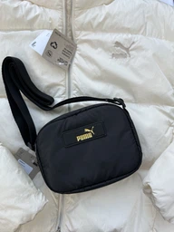 Спортивна сумка крос-боді через плече жіноча тканинна Puma Core Pop X-Body Bag 09064601 Чорна (4067981501847)