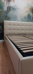 Ліжко Двоспальне Chester Comfort 180 х 200 см Fly 2223 З підйомним механізмом та нішою для білизни Бордове фото від покупців 5