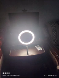 Светильник кольцевой EUROLAMP LED 15W 2700-6500K контроллер + держатель для телефона (LED-RL-15W(black)) фото от покупателей 2