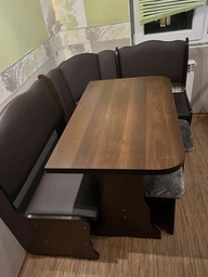 Комплект-кухонный ПП Стародуб Лира орех темный (уголок/стол/2 табуретки) фото от покупателей 5
