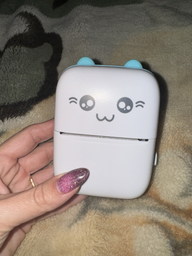 Портативный Мини Термопринтер Детский Mini Printer Bluetooth + Набор Термобумаги В Комплекте Голубой фото от покупателей 12