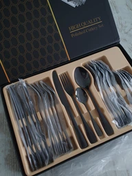 Набір столових приборів KitchenWare Middle 24 шт з нержавіючої сталі на 6 персон (10364-24) фото від покупців 3