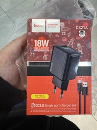 Мережевий зарядний пристрій Hoco C80A Plus, USB, Type-C, QC, PD, 20W, білий, кабель Type-C to Type-C
