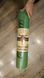 Килимок для йоги та фітнесу (йога мат ТПЕ) EasyFit TPE+TC 183х61см 6мм товщиною двошаровий синій-жовтий