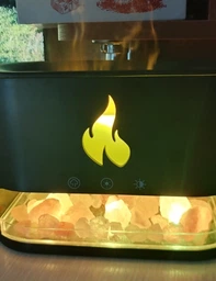 Увлажнитель воздуха аромадиффузор Flame Aroma Diffuser ночник cоляная лампа с имитацией пламени и резервуаром для эфирного масла black фото от покупателей 16