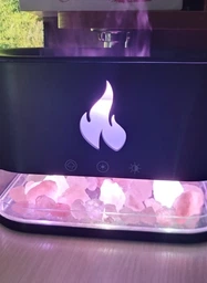 Увлажнитель воздуха аромадиффузор Flame Aroma Diffuser ночник cоляная лампа с имитацией пламени и резервуаром для эфирного масла black фото от покупателей 15