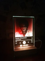 Скляний постер із кольоровою підсвіткою. Розмір А6. Дизайн Spotify фото від покупців 1