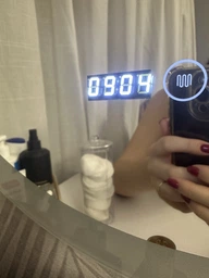 Зеркало с подсветкой для ванной комнаты настенное смарт зеркало LED с подогревом и дисплеем 59х59 см BRS фото от покупателей 3