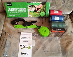 Степлер садовый для подвязки винограда LOSSO SC-8108, лента 30 шт, скобы фото от покупателей 1