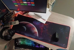 Игровой коврик для мыши с подсветкой большой 80х30 см LED PAD SPACE XL (MP-25183)