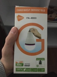 LED лампа на аккумуляторе E27 30W (3 аккумулятора) фото от покупателей 1