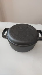 Каструля чавунна Brizoll Casserole 4 л з чавунною кришкою-сковородою чорна (91-90-P-4L-2) фото від покупців 7