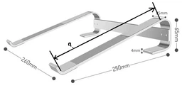 Алюминиевая подставка держатель для ноутбука Bodasan L200 Silver