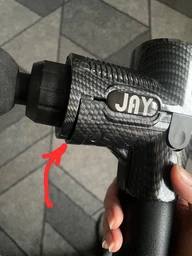 Перкуссионный массажер для спины и тела JAY Pro Массажный пистолет со сменным аккумулятором, Карбоновый фото от покупателей 17