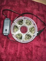 Світлодіодна гірлянда нитка "Роса" на котушці, 100м, 220V, 1000 LED, 8 режимів, зелений провід, IP44, Теплий білий фото від покупців 8