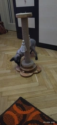 Інтерактивна іграшка кігтеточка (дряпка) для котиків OrganicSchef дерево джут деревяні кульки котяча мята 60х30см (715943235699) фото от покупателей 3