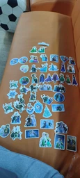 Наклейки виниловые Холодное сердце FROZEN Takara Tomy на предметы 50 шт.