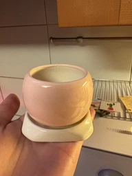 Керамический горшок для суккулентов Mini Plant маленького размера 6,2х6,3см Круг Красный