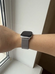 Металевий ремінець Fruct Milanese Loop Band для Apple Watch 38/40/41/42 mm Silver фото від покупців 2