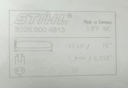 Шина 16" (40см) 3/8 паз 1,3 55 звеньев VJ Parts для St аналог 30050004813 арт.цепш052