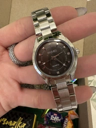 Часы наручные женские SKMEI 1620SIBK Silver-Black серебристые с черным кварцевые