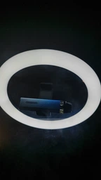 Кольцевая светодиодная цветная лампа RGB LED MJ26 Набор блогера селфи кольцо со штативом Мультиколор 26 см фото от покупателей 6