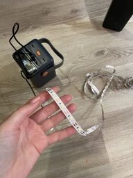 USB cветодиодная LED SMD 3528 лента 5 вольт для повербанка самоклеющаяся. ЮСБ лампа светильник белый свет от Power Bank 1 метр фото от покупателей 13