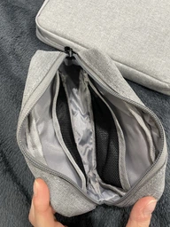 Чехол-сумка с ручкой для Ноутбука Макбука MacBook Air/Pro M1 M2 М3 М4 13.3"/13.6"/14'' с сумочкой для зарядки, мышки и телефона Тёмно-Серый фото от покупателей 2
