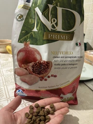 Фармина сухой корм для стерилизованных кошек N&D GRAIN FREE PRIME CHICKEN & POMEGRANATE NEUTERED ADULT с курицей 300 г фото от покупателей 6