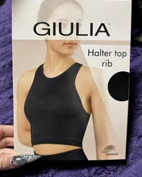 Топ безшовний в рубчик GIULIA Halter Top Rib ORCHID BLOOM S/M Ліловий