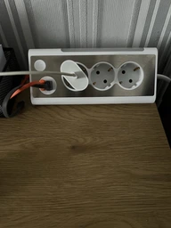 Мережевий фільтр подовжувач побутовий кутовий Electraline універсальний на 3 розетки переноска 3х1,5мм 1,5 м 2 USB LED підсвічування чорно сріблястий (62512)