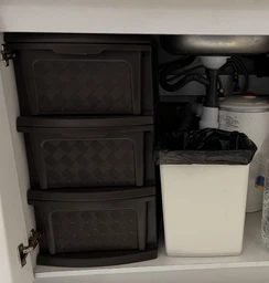 Комод пластиковый для дома, 3 ящика, R-Plastic, комод из пастика, Коричневый (0-11-0143)