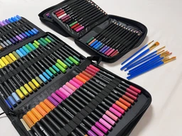 Набір юного художника аквареллю скетч-маркери двосторонні Color pencil 60 маркерів з сумкою для малювання