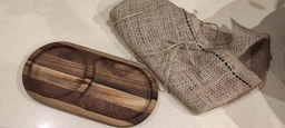 Подставка под чашку с десертом деревянная ASH WALNUT ПСЧД 2211 Орех из дерева "TriskaWood"