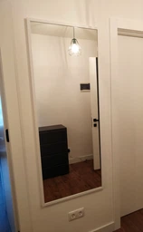 Дзеркало настінне в повний зріст у тонкій рамі в передпокій 1500х600 мм Білий фото від покупців 2