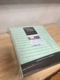 Комплект постельного белья MirSon евро 200x220 см Royal Soft Stripe 30-0013 + 30-0010 Windly сатин (2200008075712) фото от покупателей 2