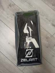 Перчатки боксерские кожаные на липучке Zelart CONTENDER 2.0 14 oz черно-синие VL-8202