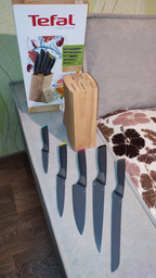 Набор ножей Tefal Fresh Kitchen в деревянной колоде 5 шт (K122S504) фото от покупателей 1